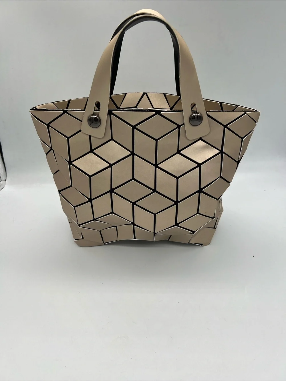 Patrizia Luca Geometric Cube Pattern small Tote Bag - Picture 4 of 5